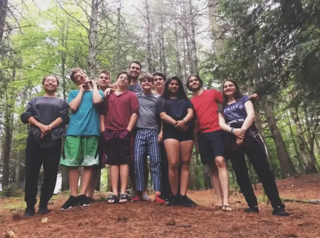 Young people hiking at Camp Lift