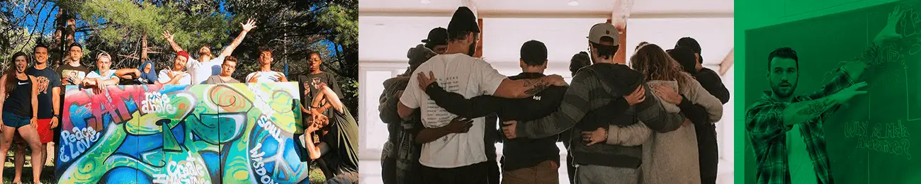 Photos of young people experiencing Camp Lift 2